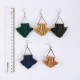 Boucles d'oreilles triangle en macramé