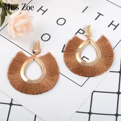 Boucles d'oreilles chic bohème en Macramé